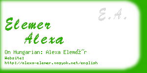 elemer alexa business card